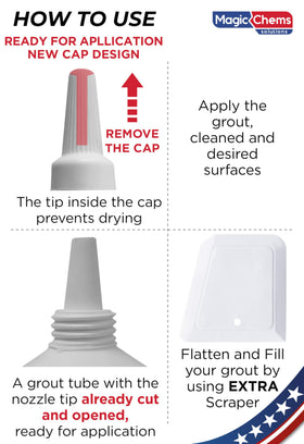 Magic Chems grout repair kit tiles and grout joints renewal