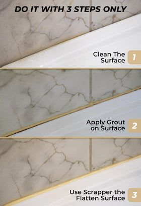 Magic Chems professional-grade grout finish helps achieve polished tile appearance