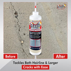 Magic Crack Filler masonry wall crack seal preserves structure and appearance.