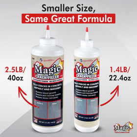 Magic Crack Filler tan powder granules ready for precise crack filling.