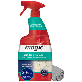 MAGIC Grout Cleaner bottle 30oz enabling quick stain removal on ceramic and porcelain tiles.