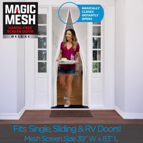 Magic Mesh Deluxe frameless design blends with any door frame
