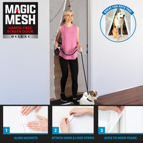 Magic Mesh Deluxe hands-free entry shown mid-use for easy passage