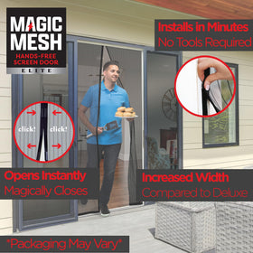 Magic Mesh Elite hands-free entry demonstrated for pets and people.