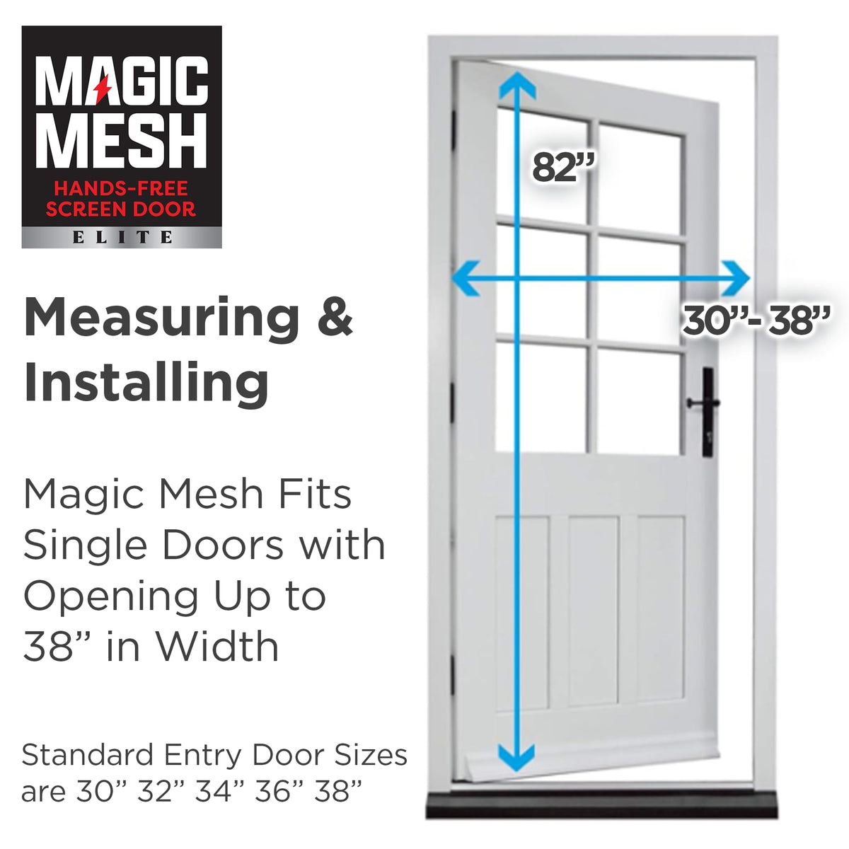 Magic Mesh Elite installation kit with mesh panel and strips.