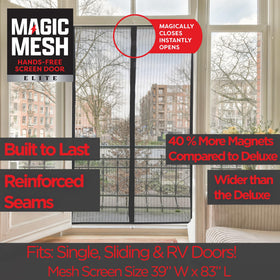 Magic Mesh Elite versatile doors image illustrating flexible fit options.