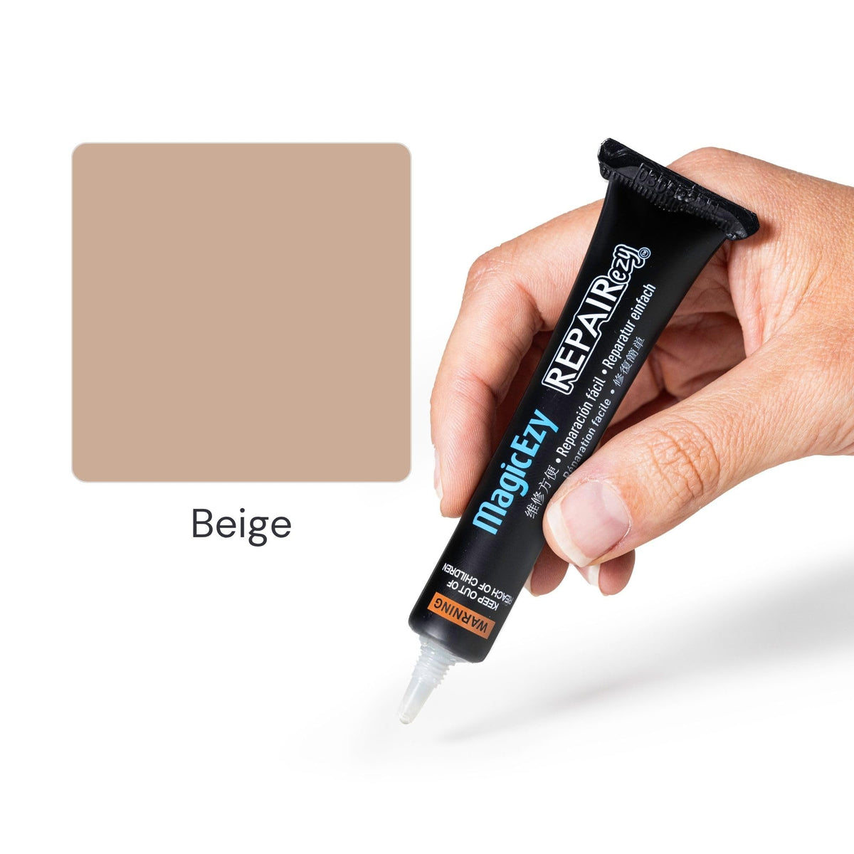 MagicEzy Tile RepairEzy Beige repairs ceramic tile and stone surfaces seamlessly