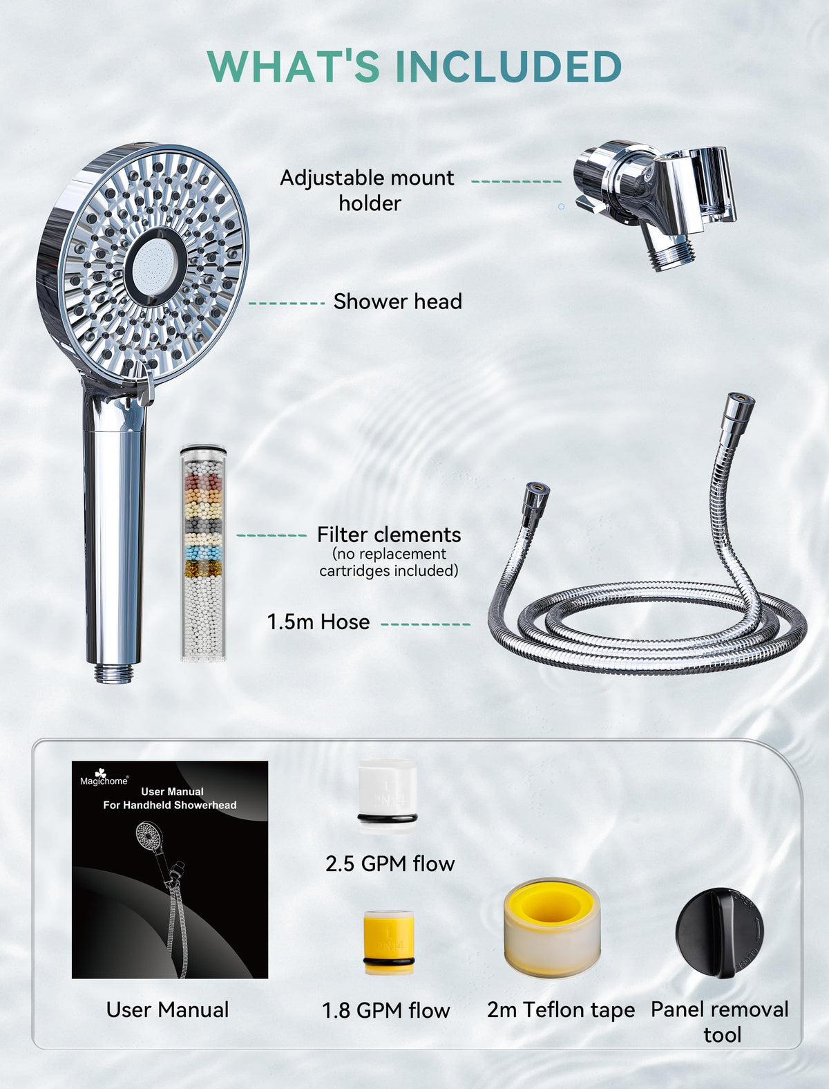 Magichome water softener beads reduce mineral deposits for smoother showers