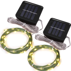 Magicnight short mini garden lights with green wire blend into foliage for subtle ambiance.