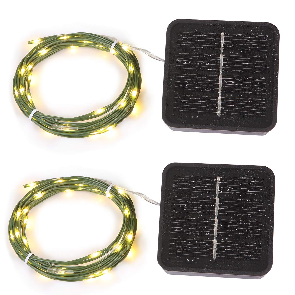 Magicnight solar panel stake powering 50 LEDs without wires for effortless outdoor lighting.