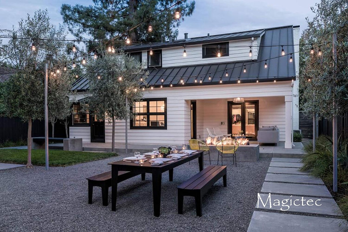 Magictec hanging loops allow quick, versatile outdoor installation.