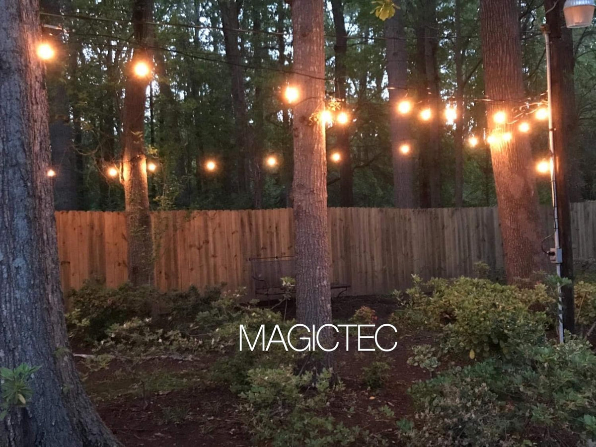 Magictec 48 ft coverage extends lighting over larger outdoor areas.