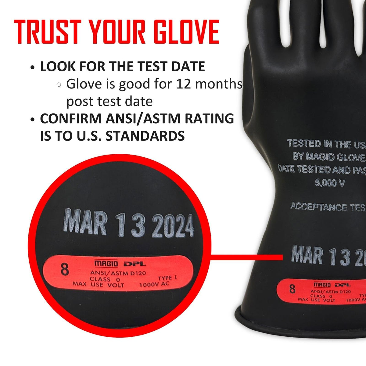 MAGID gloves with extended 11-inch length provide extra forearm protection.