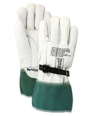 MAGID Leather Electrical Work Glove front view highlights durability for long wear