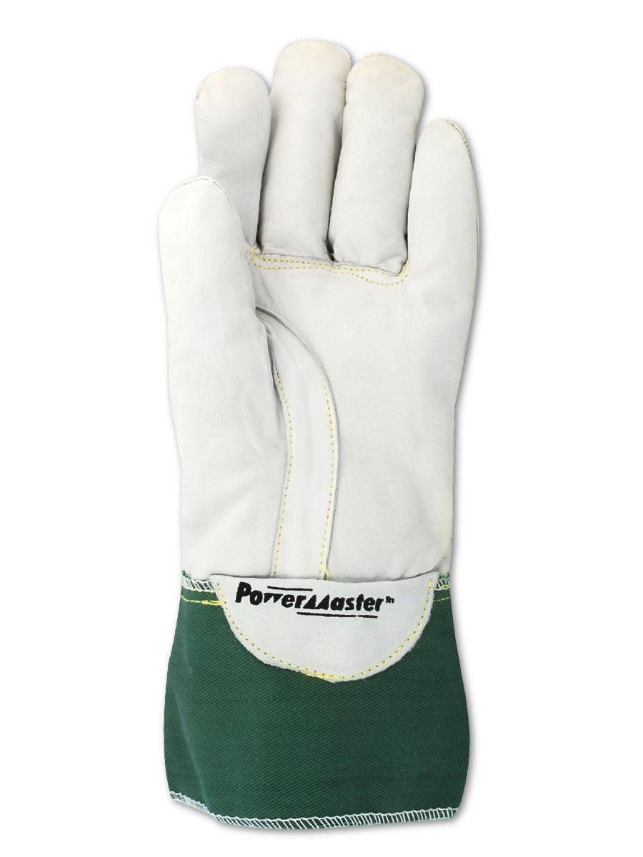 MAGID Leather Electrical Work Glove gauntlet cuff offers extended wrist protection