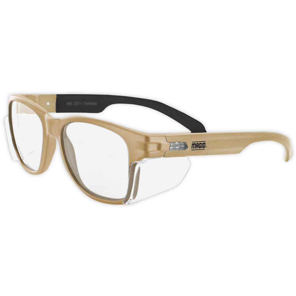 MAGID Y50 safety glasses with side shields for enhanced peripheral protection on job sites.