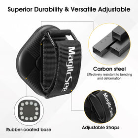 MagitcSee adjustable-strap shovel holder secures tools with versatile straps.