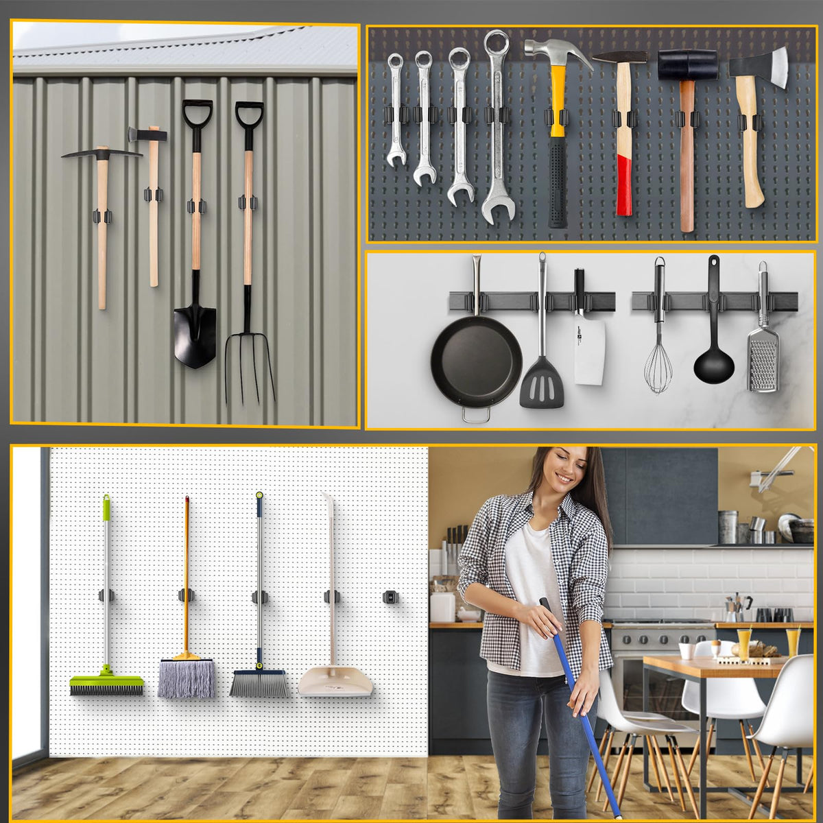 MagitcSee heavy-duty magnetic holder securely grips tools without drilling.