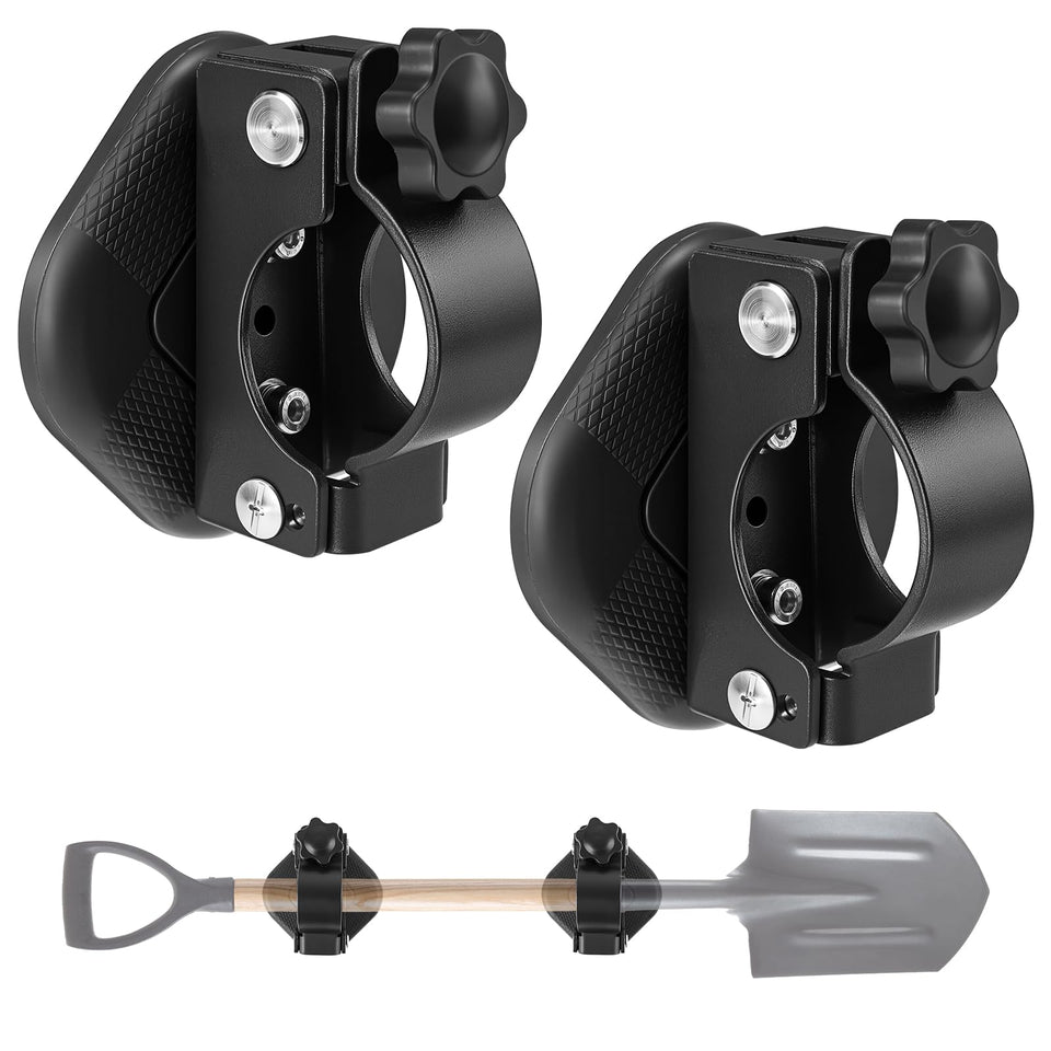 MagitcSee heavy-duty magnetic shovel holder secures shovels on trucks for quick access.