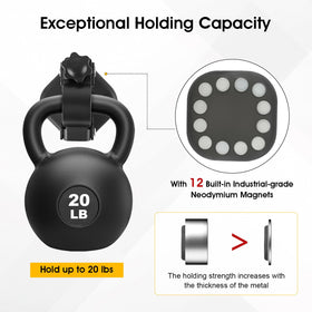MagitcSee rubber-coated base protects surfaces while holding long tools.