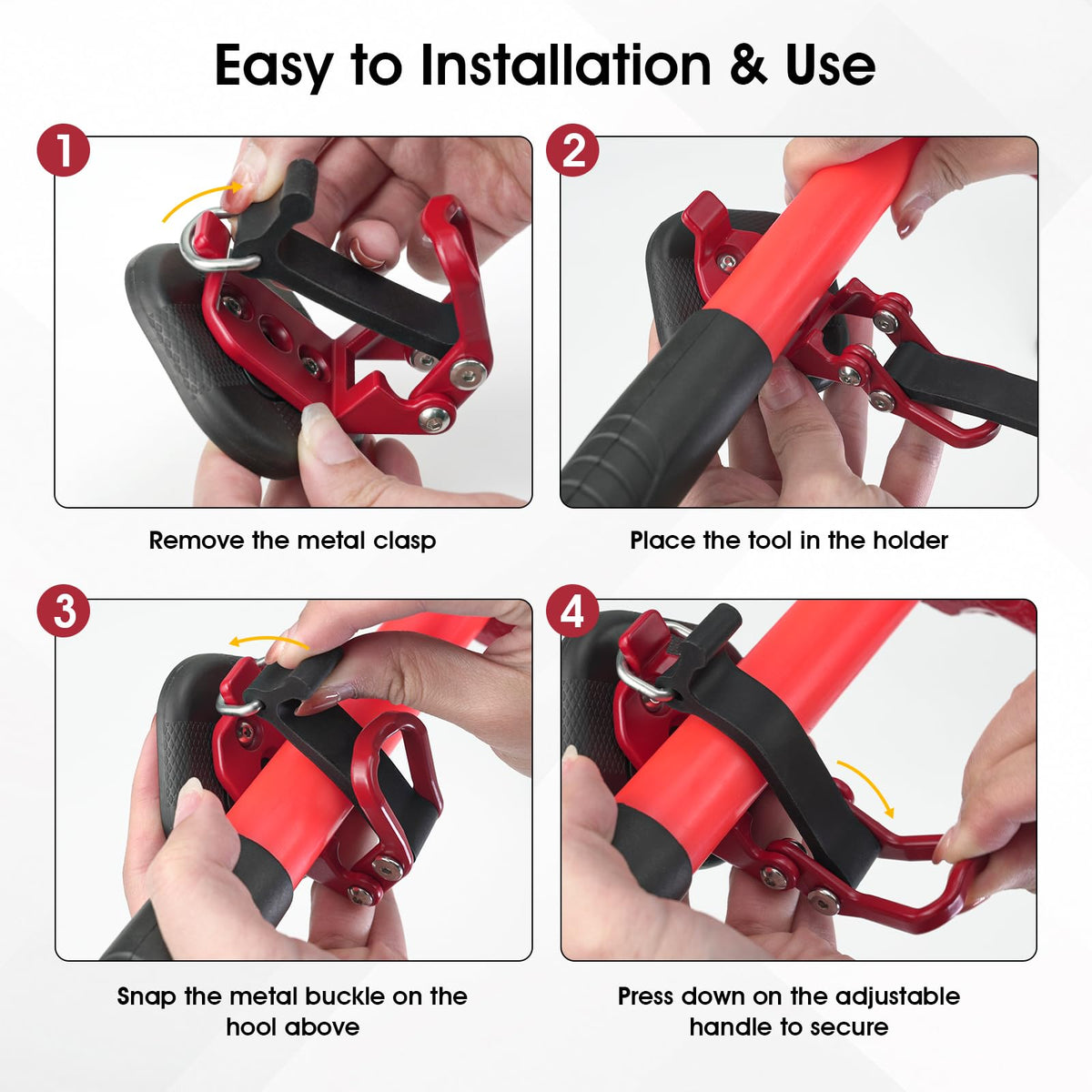 Rubber-coated base minimizes scratches and increases friction for stability.