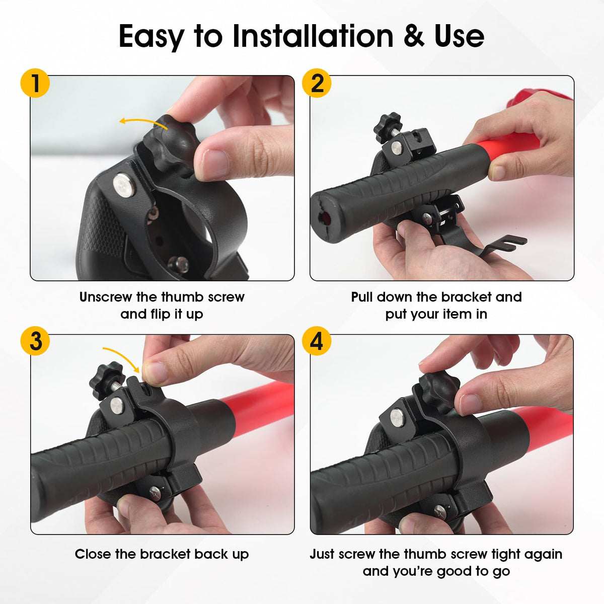 MagitcSee versatile rack keeps flags, paddles, and brooms within reach.