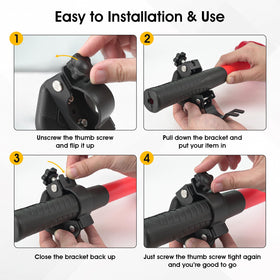 MagitcSee versatile rack keeps flags, paddles, and brooms within reach.
