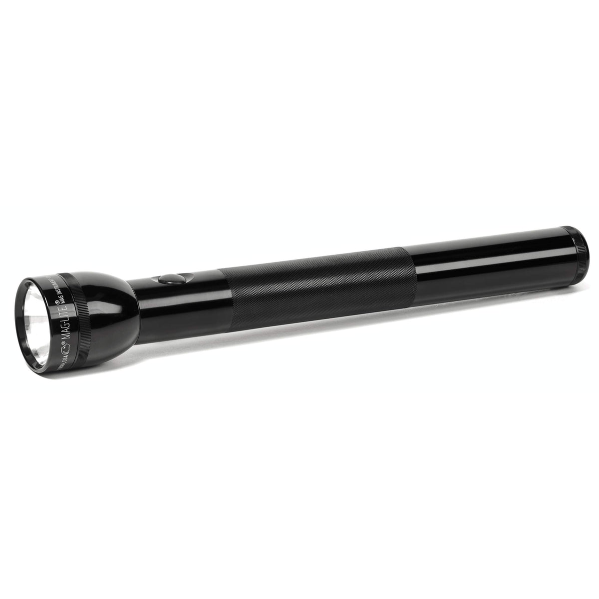 MagLite four-D flashlight with adjustable beam for precise spot or flood lighting.