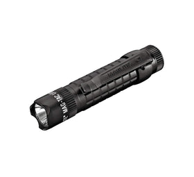 Maglite Mag-Tac 2-Cell CR123 LED flashlight beam reaches 217 meters with 378 lumens.
