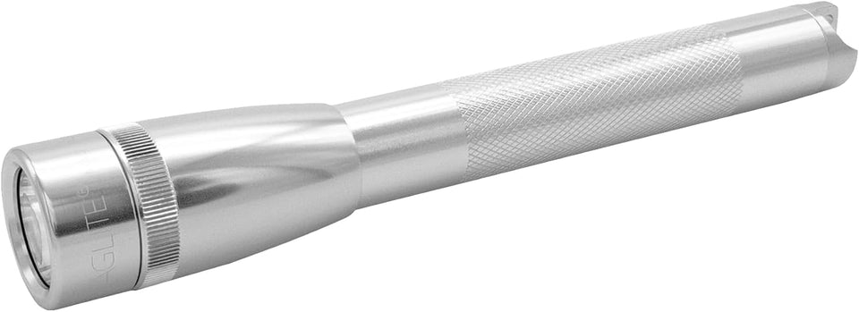 MagLite Mini AA Pro LED flashlight front view, compact power for everyday carry.