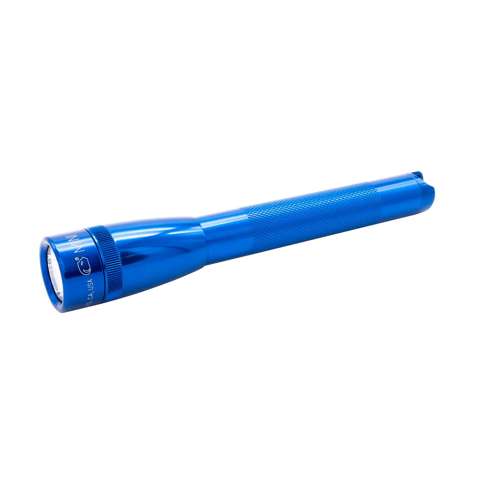 MagLite Mini Pro LED 2-Cell AA flashlight with spot beam for precise inspection.