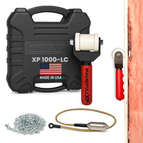 Magnepull XP1000-LC magnetic-pulling-head demonstrates strong magnet for easy cable navigation