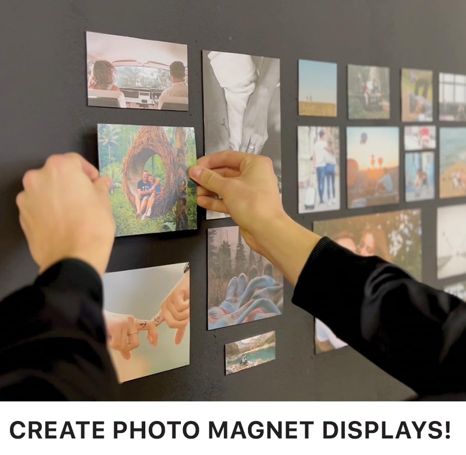 Magnetize-It! creative displays with magnets for photos and notes on a magnetic wall