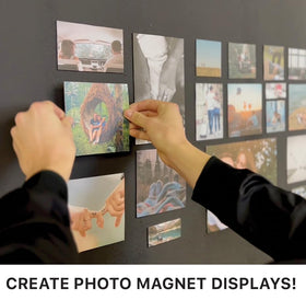 Magnetize-It! creative displays with magnets for photos and notes on a magnetic wall
