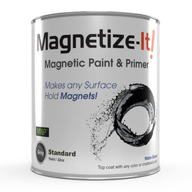 Magnetize-It! magnetic paint wall close-up showing a magnet-ready surface for notes.