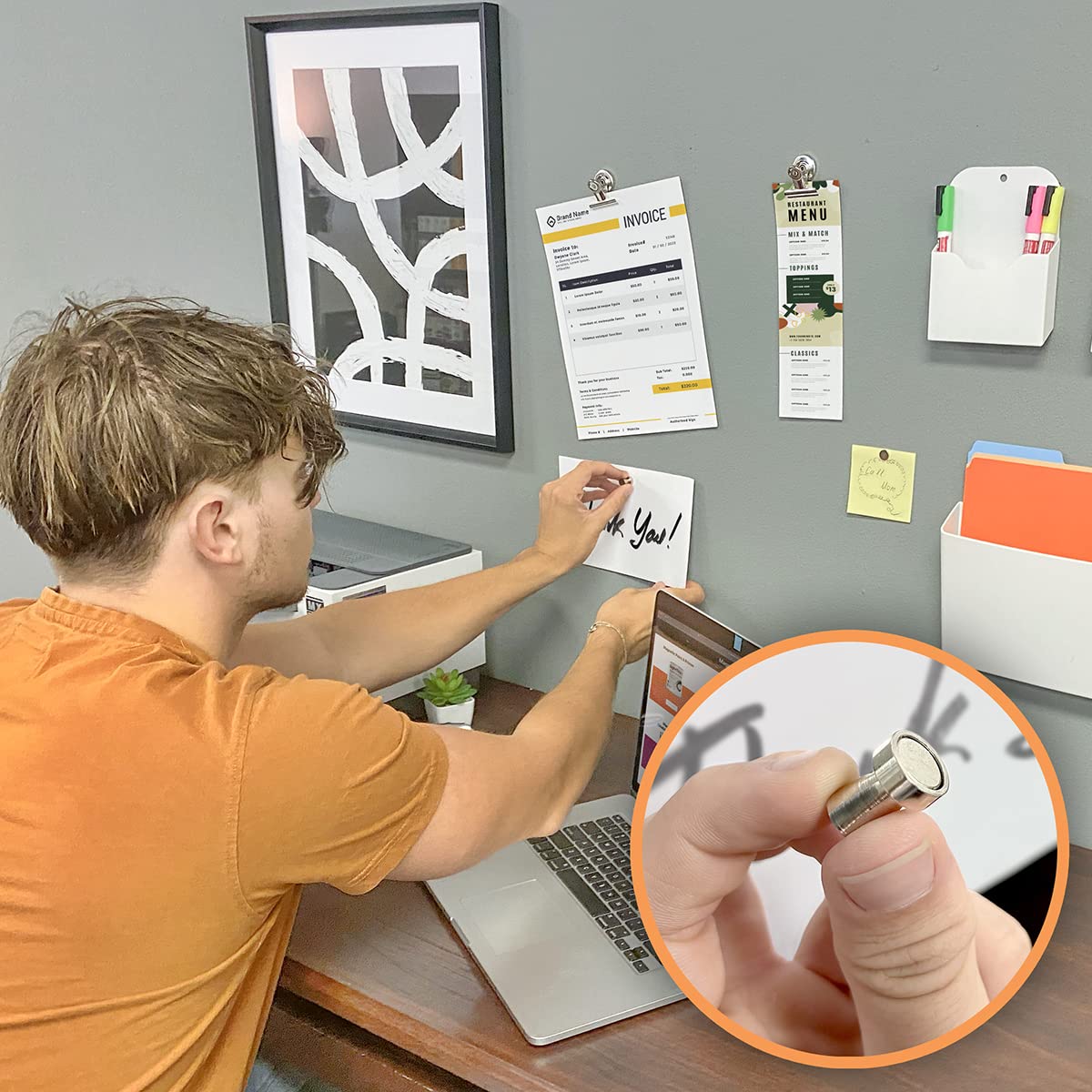 Magnetize-It! compatible with wood, metal, and more for versatile magnetic walls