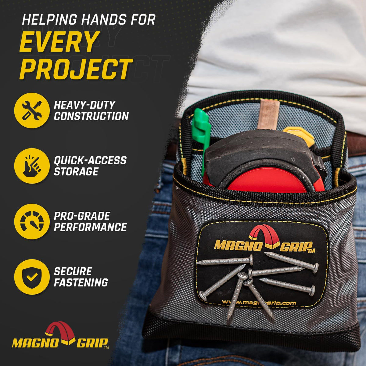 MagnoGrip durable stitching supports heavy-duty projects with long-lasting performance.