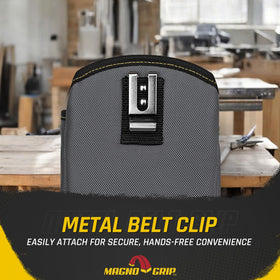 MagnoGrip exterior magnets provide spill-free access to screws on the job.