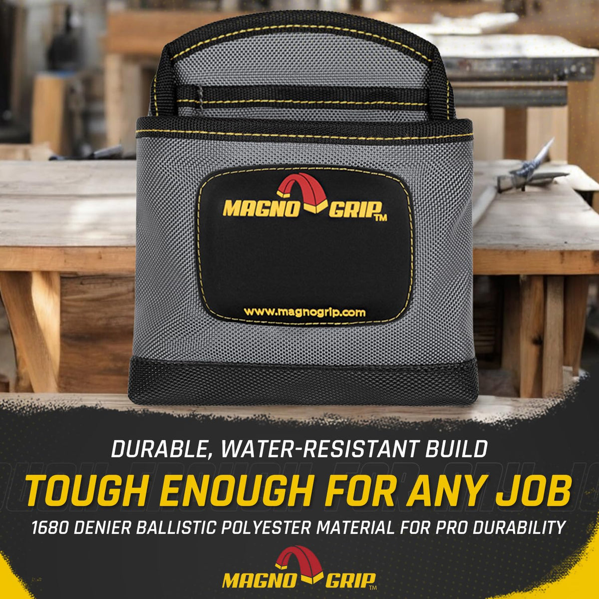 MagnoGrip tool belt clip keeps hands free during tasks.
