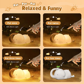MAGOHMT elephant night light portable and durable for travel.