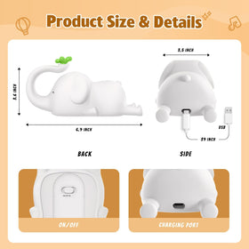 MAGOHMT elephant night light 30-minute timer supports energy-saving.