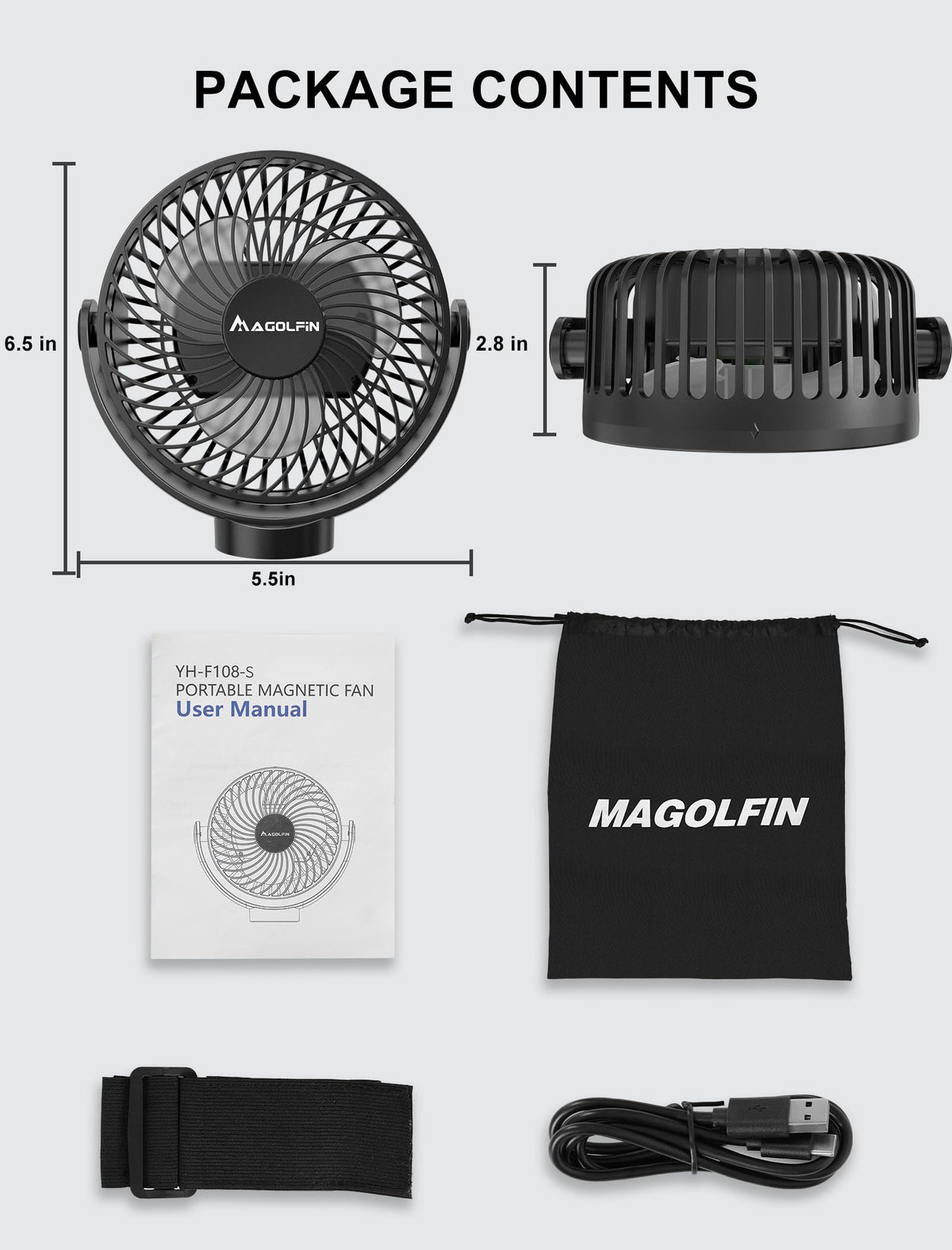 MAGOLFIN Breeze 3-level LED light offers versatile reading and ambient lighting.