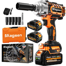 MAGSEN 1500NM cordless impact wrench showing high torque capability for heavy tasks
