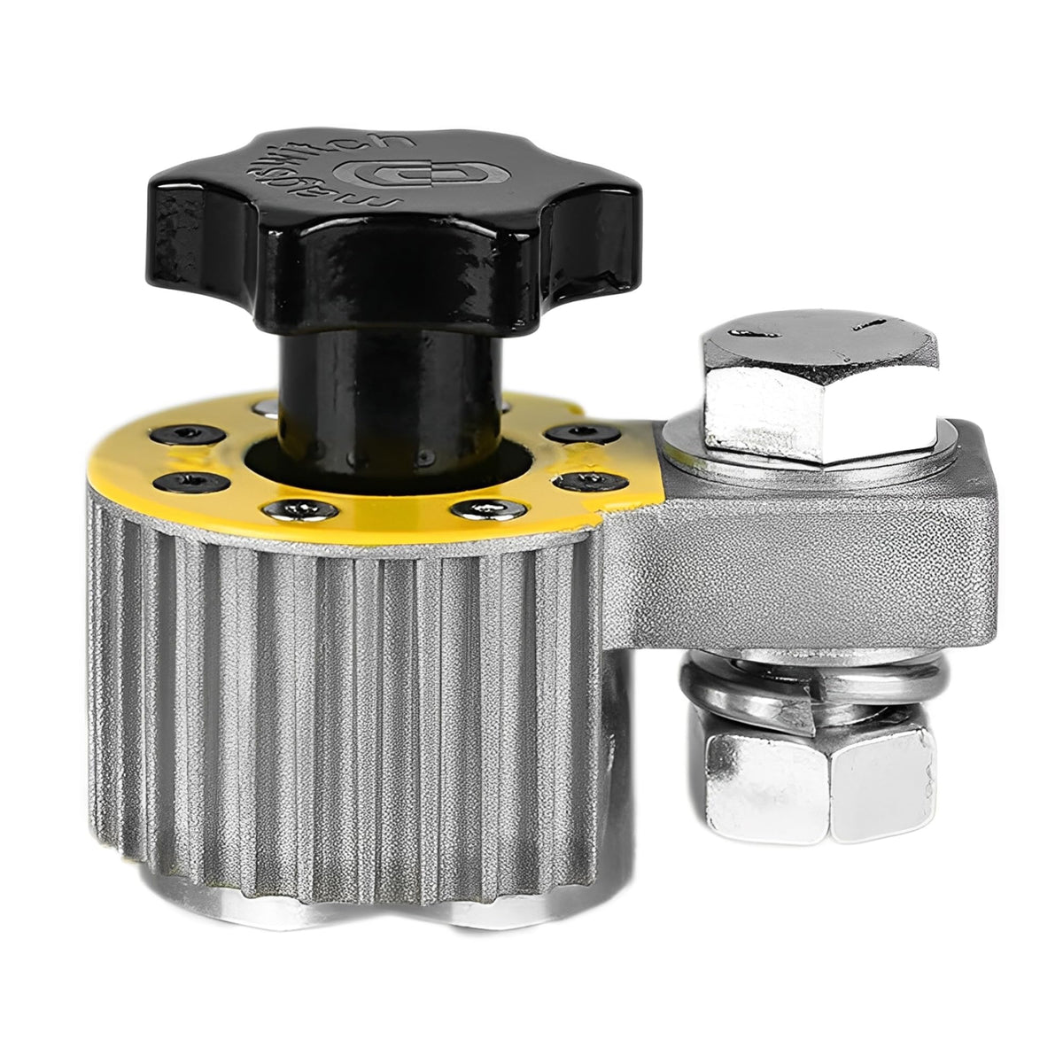 Magswitch 300 Amp magnetic welding ground clamp on a workbench for fast grounding