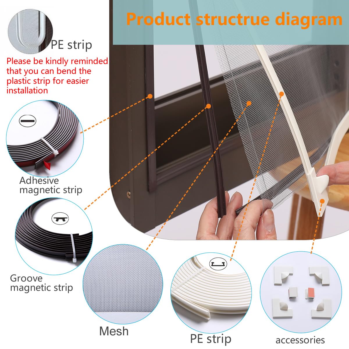 Maguesh easy installation on window frame for quick setup