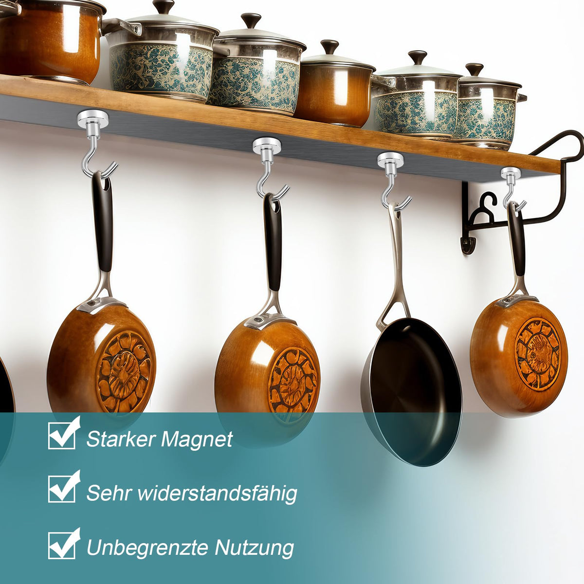 MAGXCENE detachable magnetic hook showcases easy removal and versatile use.