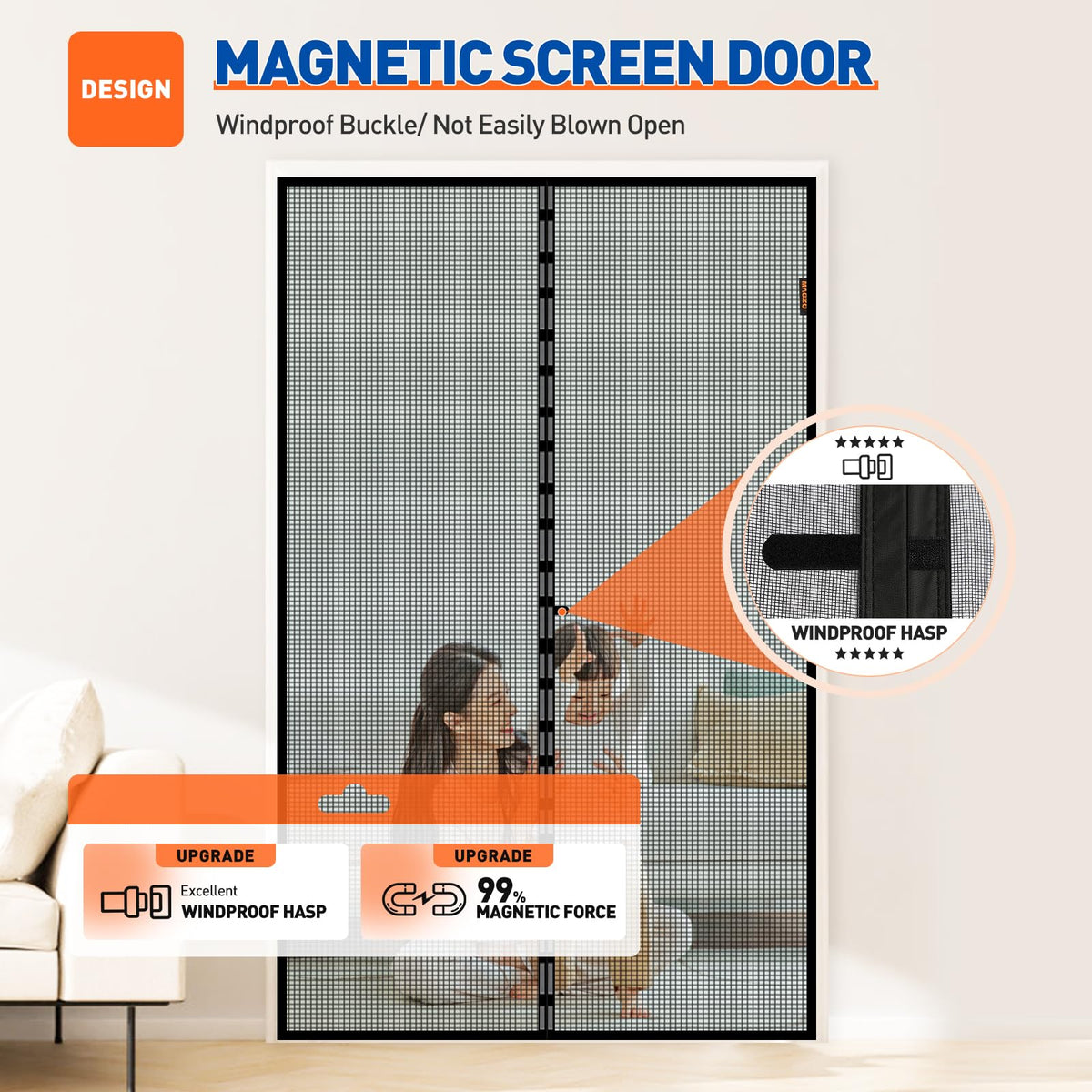 MAGZO easy-install magnetic screen with tool-free setup