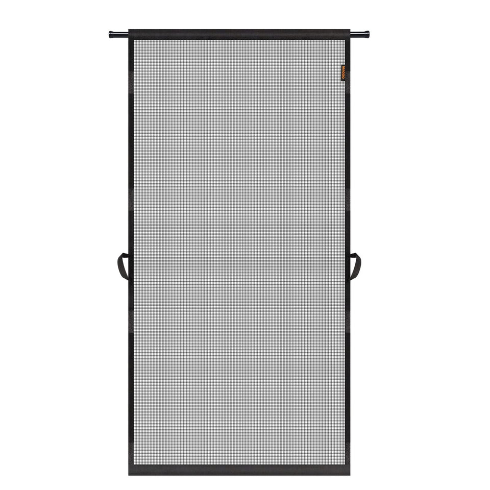 MAGZO Hanging Screen Door with tension rod for easy airflow.