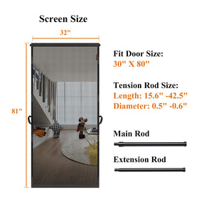MAGZO hook-and-loop top attachment secures the door without frame damage.