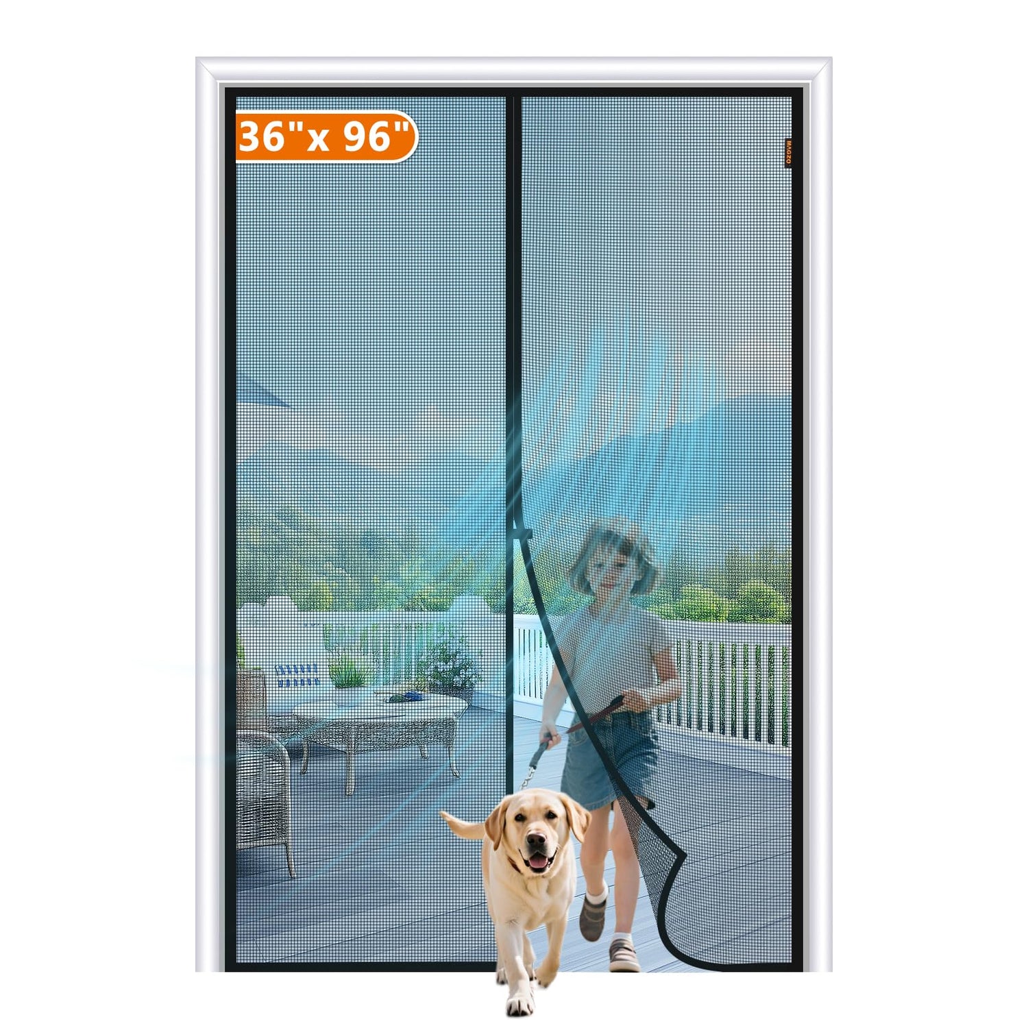 MAGZO magnetic screen door installed for easy doorway access